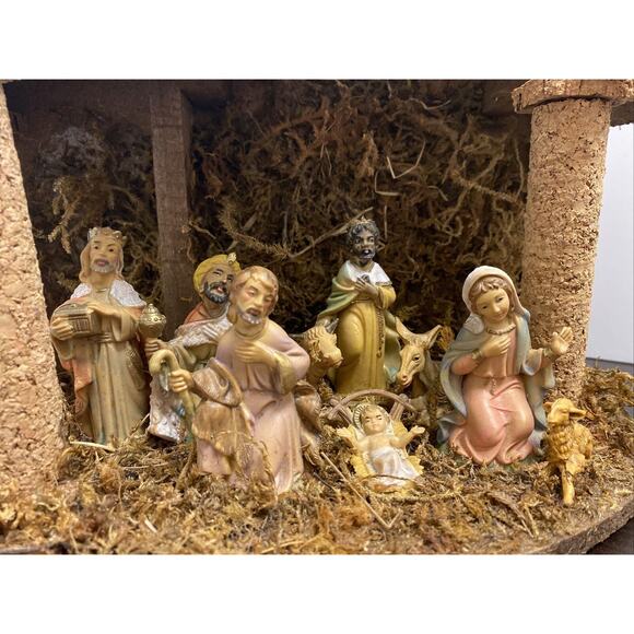 Nativity Scene Set 9 Piece Figurine Made in Italy Handmade Christmas Vintage - Picture 10 of 15
